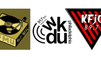 WFMU WKDU KFJC radio station logos